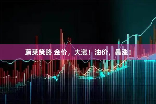 蔚莱策略 金价，大涨！油价，暴涨！